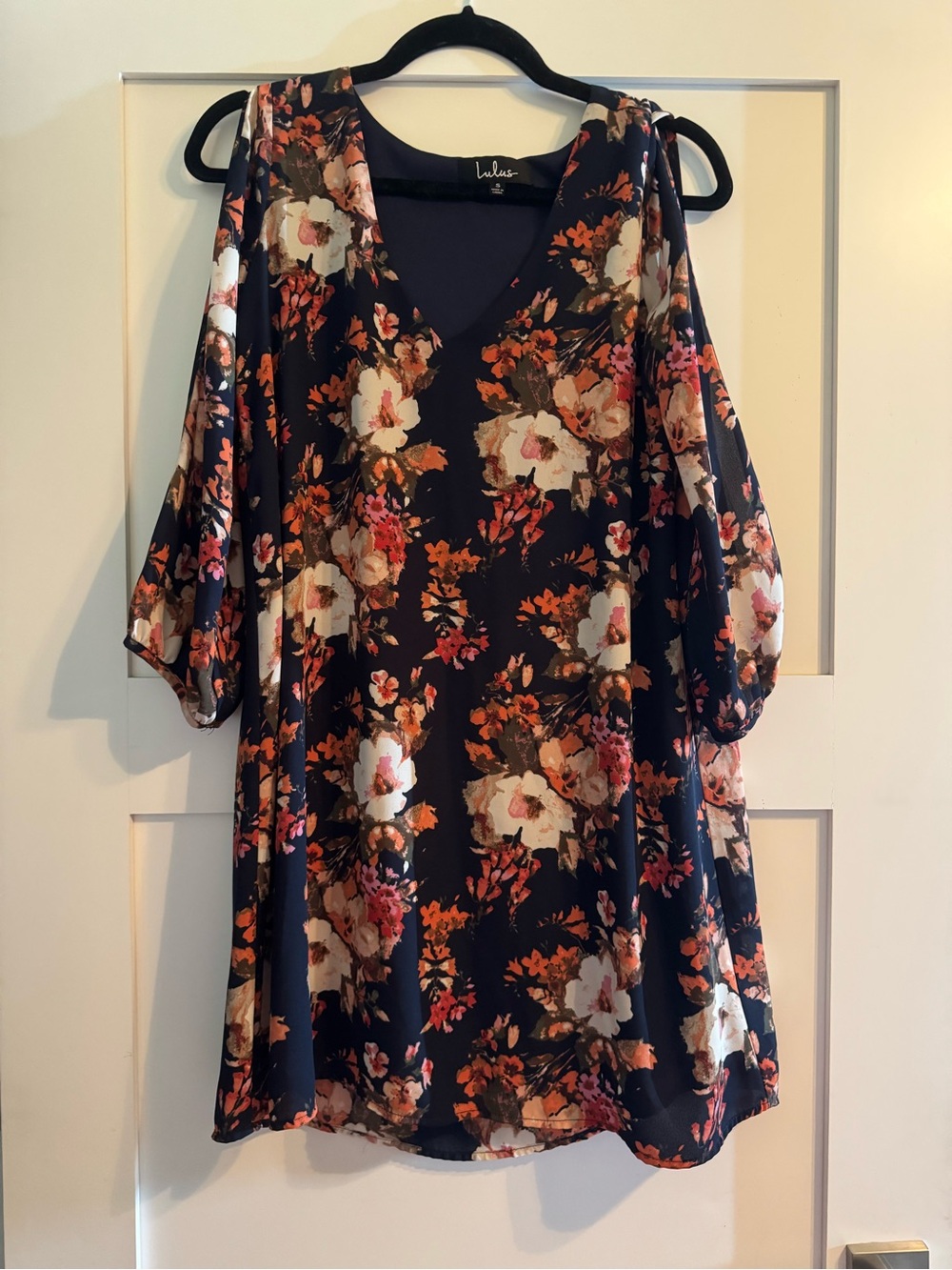 Lulu's Navy V-Neck Dress